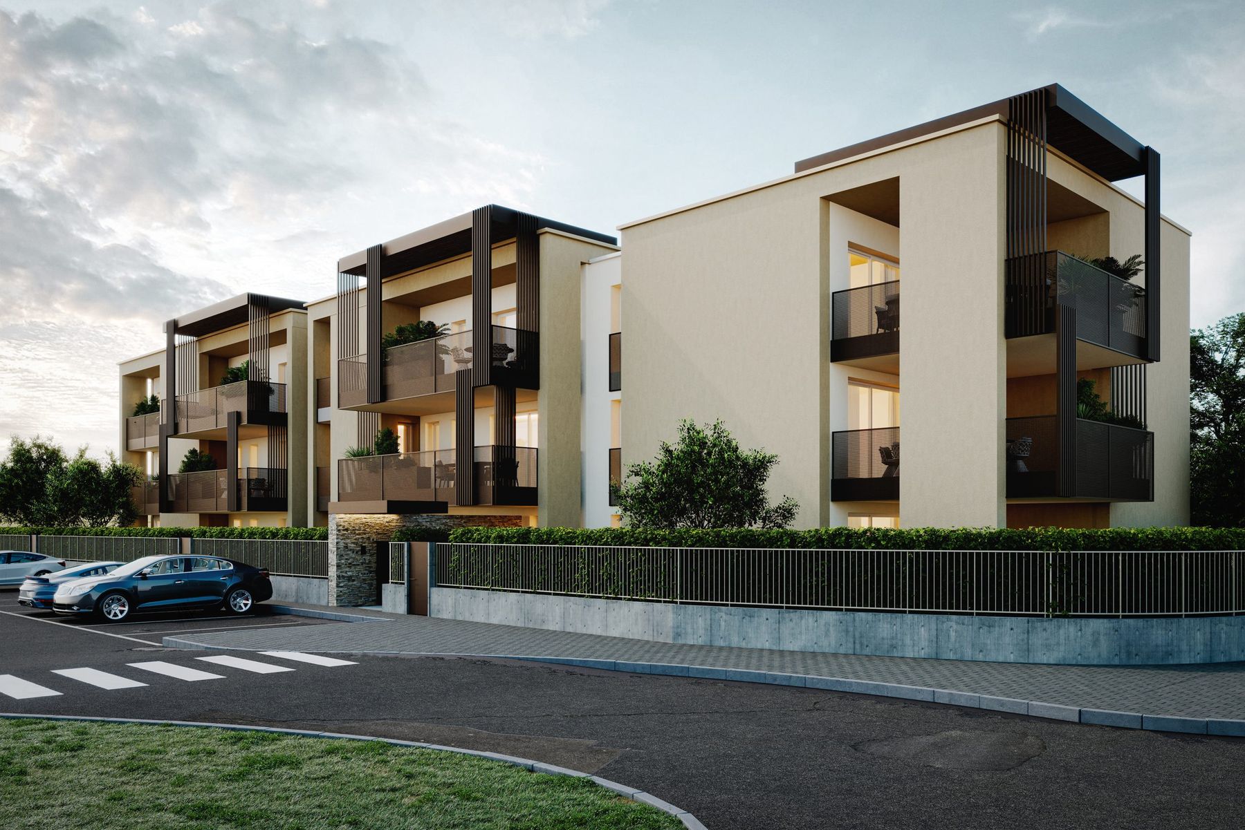Render esterno di condominio residenziale